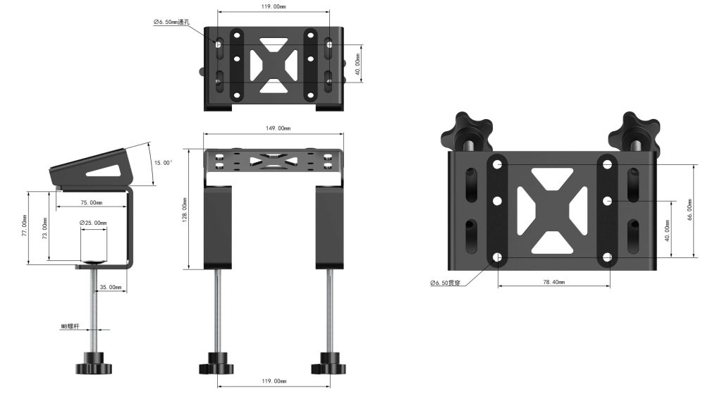 MOZA R12 R9 R5 Table Clamp Simclub
